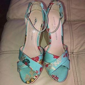 Chinese laundry wedges - used once. Size 9 1/2